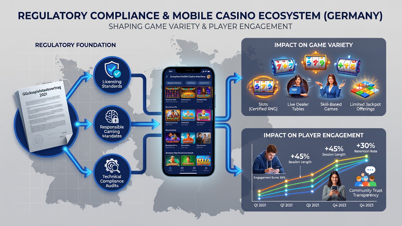 Mobile Casino Apps mit Fokus auf Compliance-Elemente und Nutzeroberflächen